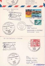 DDR - Leipziger Messe Sonderflüge 1976 8 Belege/versch. europä. Destinationen