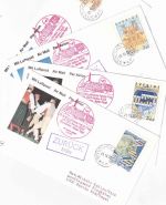 Schweden - Nobelpreis Physiologie & Medizin 4 Luftpostkarten/LH-Erstflug 1990