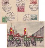 DR - Berlin Weihnachtsmarkt 1937 SST farbige Sonderkarte