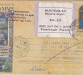 Australien - 60 C. Ganzsache/Aerogramme Weihnachten LH-Erstflug 1993