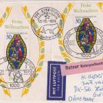 Berlin - Weihnachten 1976 2x30 Pfg. Luftpostkarte/FDC n. GRÖNLAND