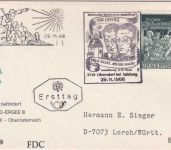 Österreich - 8. Weihnachts-Ballonpost D-ERGEE III SST Oberndorf b. Salzburg 1968