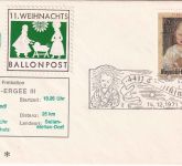 Österreich - 11. Weihnachts-Ballonpost D-ERGEE III SST (8) Christkindl 1971