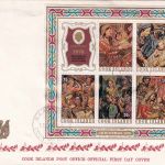 Cook-Islands - Weihnachten 1976 Blockausgabe Schmuck-FDC Rarotonga 12.10.1976