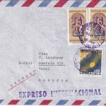 Venezuela - 2x45 C. Weihnachten ua. Luftpost-Expressbrief Caracas - Seefeld 1973