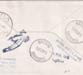 Gibraltar - 2x4+6 C. Weihnachten Luftpostbrief LH-Erstflug Zuleitungspost 1975