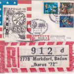 BRD - Markdorf "IKARUS 72" Sonder-R-Zettel + SST Einschreibebrief 1972