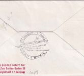 Paraguay - 10 G. Satellit Luftpostbrief LH-Erstflug Asuncion/Montevideo 1977