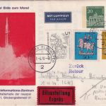 Berlin - Hamburg Mondflug-Infozentrum Privatganzsache+Zusatz/Lupo-Eilbrief 1940