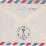 DDR - 50 Pfg. Kepler Luftpostbrief/SAS-Erstflug Zuleitungspost Berlin 1971