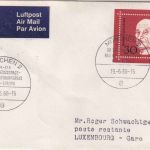 BRD - München 1968 3. Eurospace Konferenz USA/Europa Luftpostbrief n. LUXEMBURG