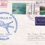 Berlin - Wilhelm Foerster Sternwarte Apollo 17 Cachet Luftpostbrief 14.12.72