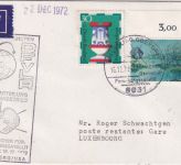 BRD - Wessling 1972 Aeros Dt. Forschungssatellit Luftpostbrief n. LUXEMBURG