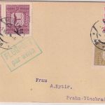 Österreich - 24g/1200 K. Währungs-MIF Luftpostkarte n. TSCHECHIEN Wien 1.7.25