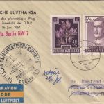 Österreich - Interflug Erstflug Berlin/Erfurt Zuleitungspost ab Wien 1957