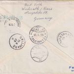 Österreich - Messe-Sonderflug Leipzig/Polcirkeln Zuleitungspost ab Wien 1955