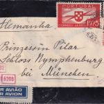 Portugal - 2x1,75 E. Flugpost Luftpost-Zensurbrief Lissabon - München 1940