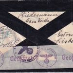 Portugal - 2x1,75 E. Flugpost Luftpost-Zensurbrief Lissabon - München 1940