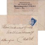 Schweiz - 20 Rp. sitz. Helvetia Zensurbrief Genf - Kassel 1916 Zensur Frankfurt