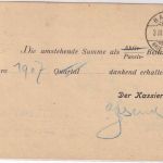 Schweiz - 12 Rp Kreuz/Wertschild Nachnahmekarte Footballclub Old Boys Basel 1907