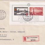 Schweiz - Pro Patria 1942 Blockausgabe Ortseinschreibebrief Bern 3 Bundeshaus