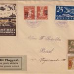 Schweiz - Int. Schaufliegen Romanshorn 1924 Luftpostbrief + Vignette n. Basel