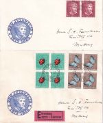 Schweiz - Juventute 1952 Satz/4er-Block 3 Schmuckkuverts