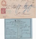 Schweiz - 5 Rp. Dübli Ganzsache + Zusatz Nachnahmebrief Bex - St. Maurice 1873