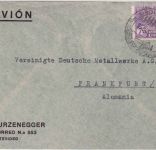 Uruguay - 75 C. Rio Negro Luftpostbrief Montevideo - Frankfurt a/M 1938