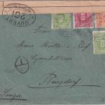 Uruguay - 4+2+2x1 C. Artigas Zensurbrief i.d. SCHWEiz Montevideo - Burgdorf 1916