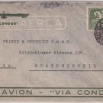 Uruguay - 62 C. Flugpost/Pegasus Luftpostbrief Montevideo - Braunschweig 1937