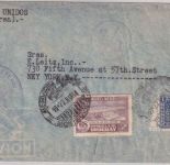 Uruguay - 68C. Rio Negro u.a. Luftpostbrief n. USA Montevideo - New York 1944