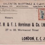 Uruguay - 8 C. Freiheitsstatue Brief n. ENGLAND Montevideo - London 1919