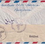 Venezuela - 37 1/2 C. Unabhängigkeit u.a. Luftpost-UZensurbrief Caracas 1940