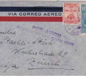 Venezuela - 90 C. Unabhängigkeit u.a. Luftpostbrief i.d. SCHWEIZ Maracaibo 1939