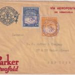 Venezuela - 1,20 B. + 10 C. Flugpost Luftpostbrief Maracaibo - New York 1931