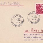 DDR - AUA-Erstflug Prag/Düsseldorf Zuleitungspost Luftpostkarte 2.5.1961