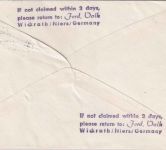 BRD - AUA-Erstflug Düsseldorf/Wien Luftpostbrief 2.5.1961 Zurück-L2