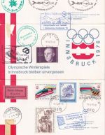 Österreich - Galtür 1975 SST Olympia-Trainingsgebiet 2 Sonder-Klappkarten