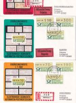 BRD - ATM Ergänzungswerte 3 FDC Bonn 1.7.82 i.d. SCHWEIZ