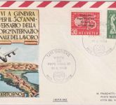 Schweiz/BIT - 30 Rp. Papstbesuch u.a. Schmuck-FDC n. VATIKAN 10.6.1969