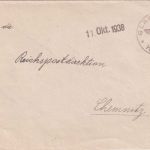 DR - Glasstadt Haida Aush.stempel + L1 11.Okt.1938 Brief n. Chemnitz