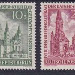 Berlin - Kaiser-Wilhelm-Gedächtniskirche 1953 Satz (4 Werte) postfrisch