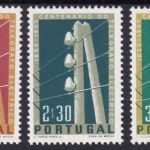 Portugal - 100 Jahre Telegraphenwesen 1955 Satz (3 Werte) postfrisch