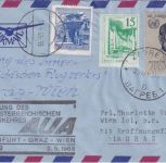 Jugoslawien/Österreich - AUA-Erstflug Graz/Wien Zuleitung Luftpostbrief 2.5.1963