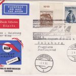 Österreich - AUA-Erstflug Klagenfurt/Salzburg Lupo-Eilbrief 2.5.1963