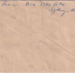 Australien - 3 1/2 P. Elisabeth Ganzsache+Zusatz Luftpostbrief Sydney 1955