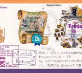 Tonga - 25 S. Olympiade 1980 u.a. Luftpostbrief LH-Erstflug Manila/FFM 1981