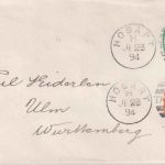 Tasmania - 2+1/2 P. Victoria Ganzsache/Brief Hobart - Ulm 1894