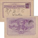 Neuseeland - 1 a. 1 1/2 P. Victoria/Überdruck Ganzsache/Kartenbrief Hyde 1902